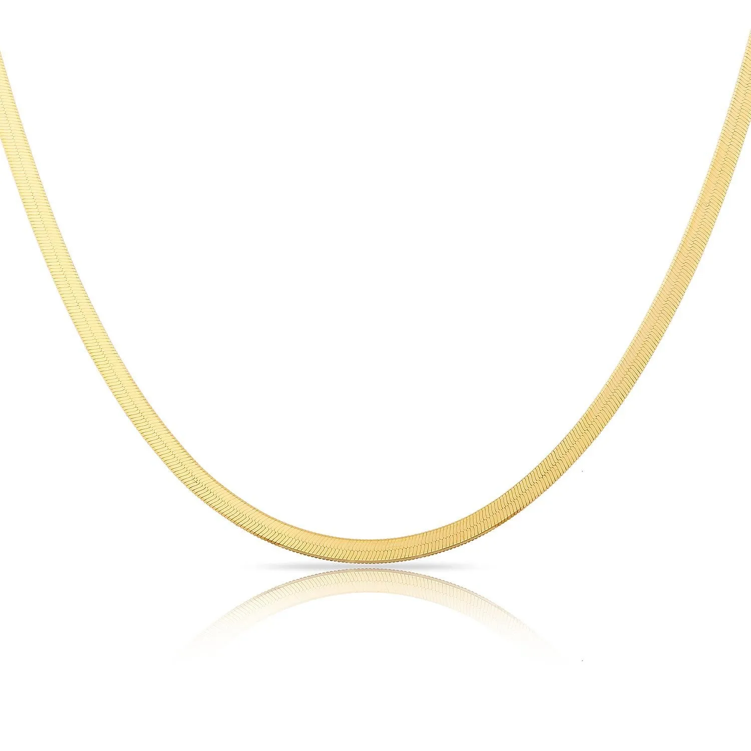 14k Herringbone Necklace