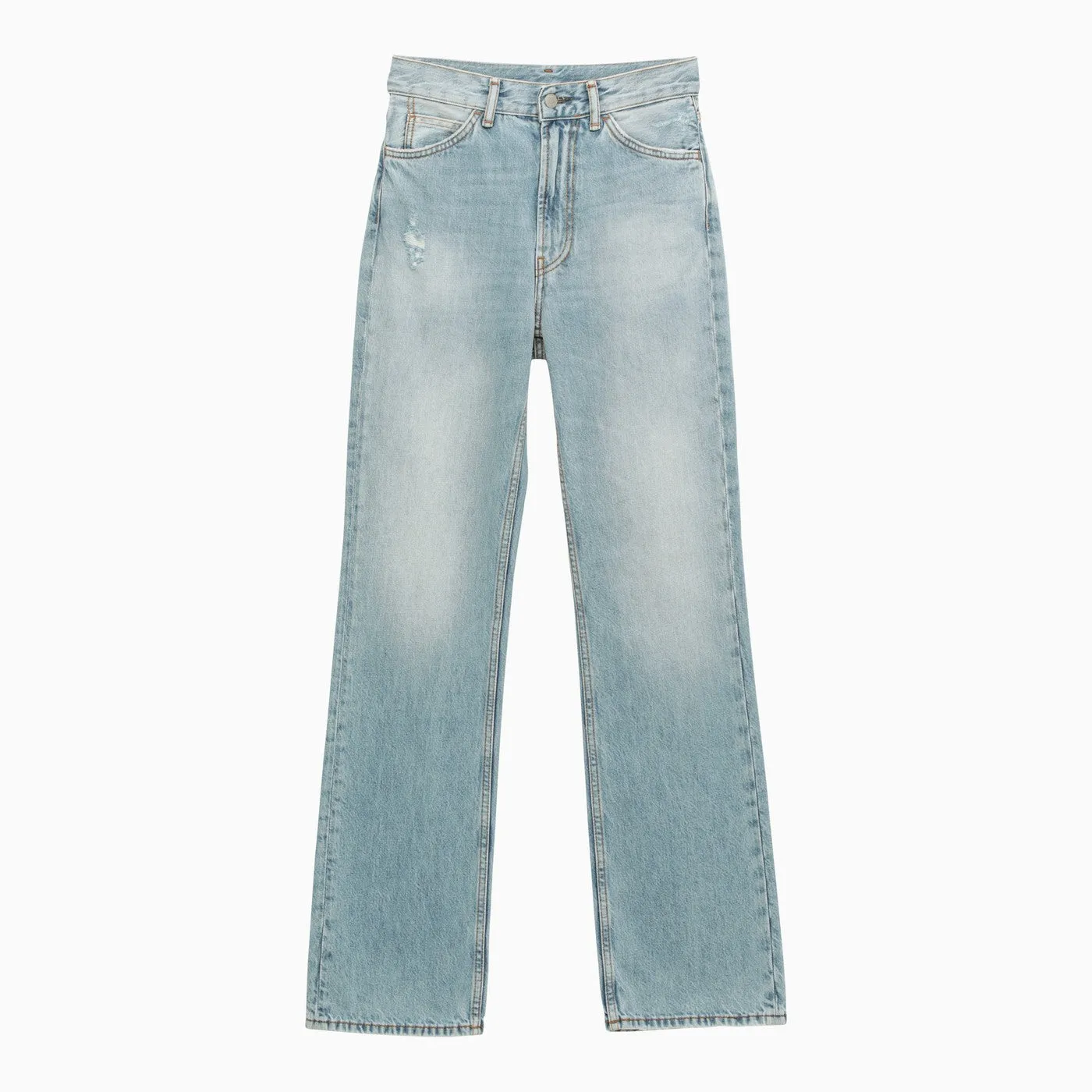 Acne Studios    Acne Studios Light Blue Distressed Regular Jeans