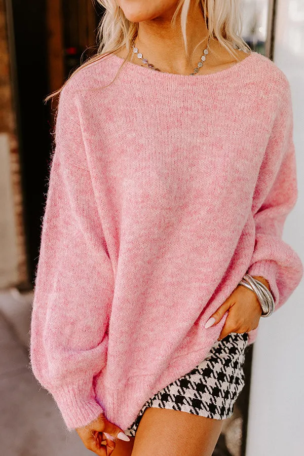 Afternoon Date Knit Sweater in Pink