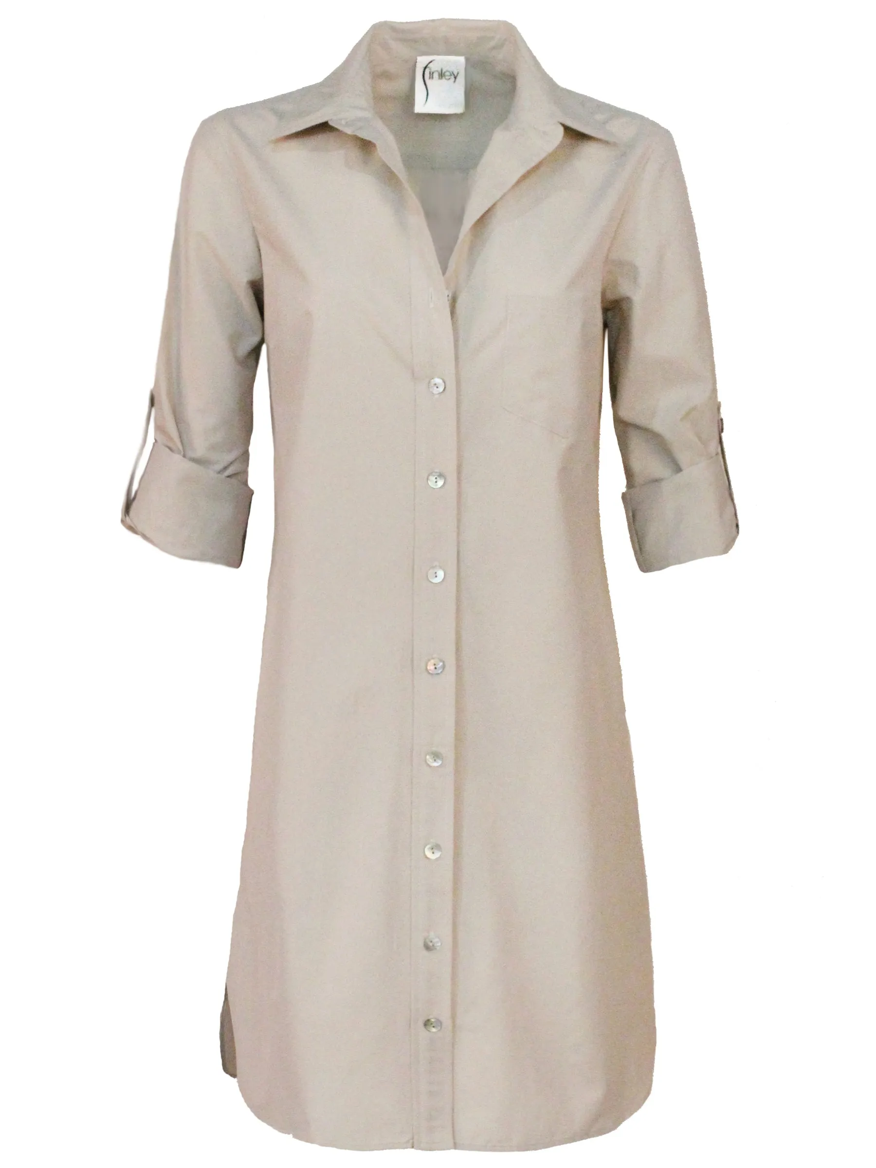 Alex Shirt Dress Light Tan Weathercloth