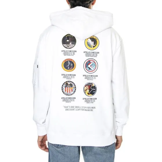 Alpha Industries M' Apollo Mission Hoody White