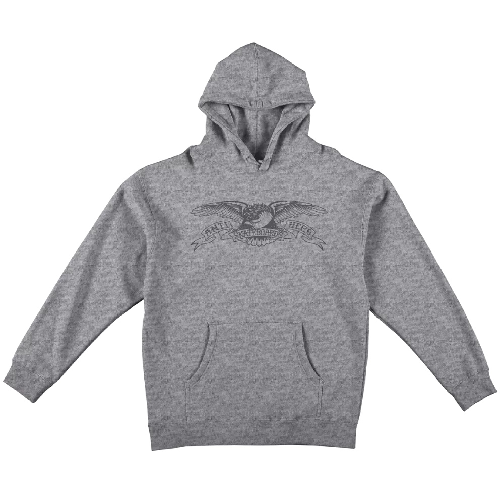 Anti Hero Youth Basic Eagle Hoodie Heather Grey/Black