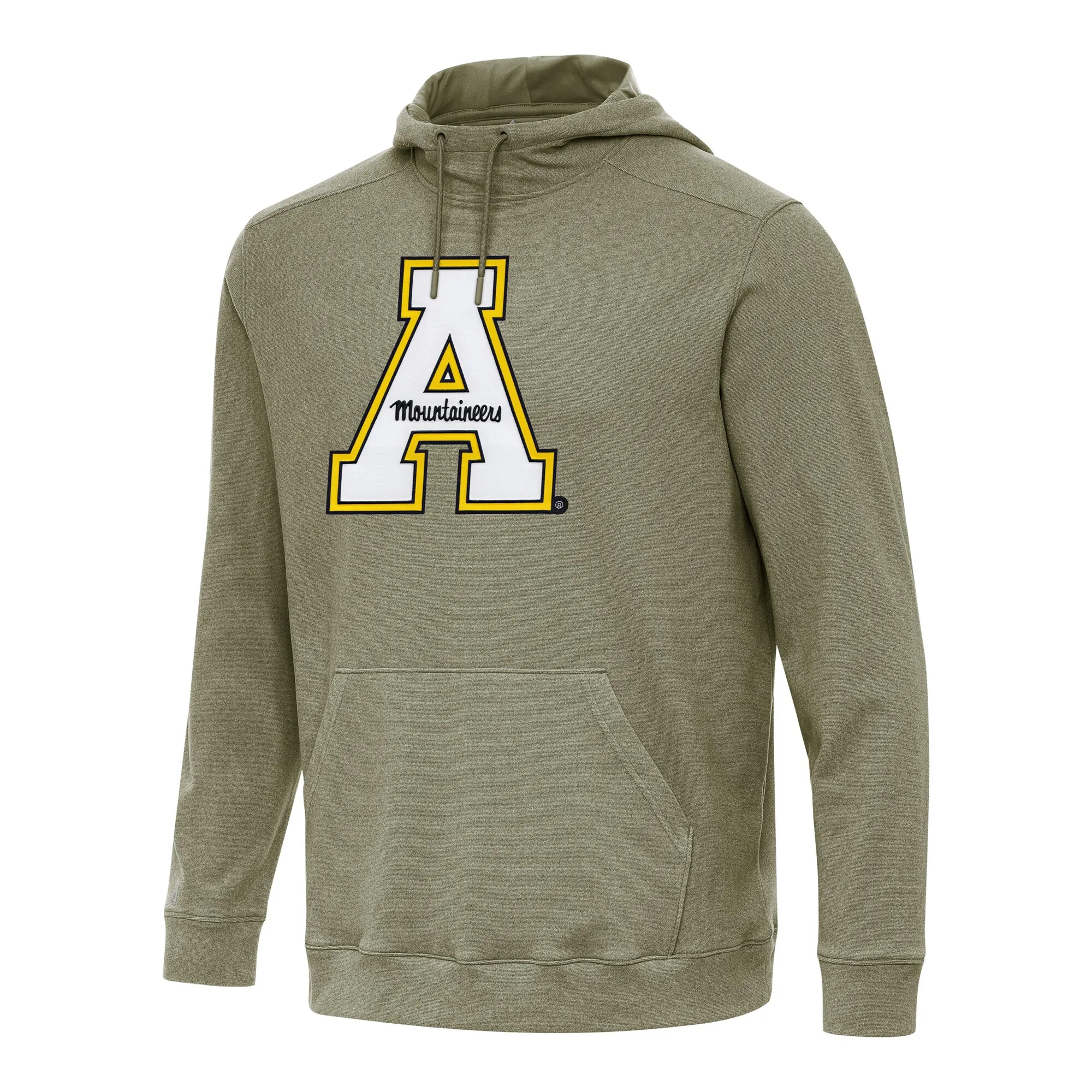 Antigua Appalachian State Mountaineers Heather Olive Cloud Pullover Hoodie