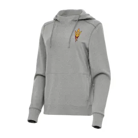 Antigua Arizona State Sun Devils Women's Heather Gray Justice Pullover Hoodie