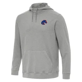 Antigua Boise State Broncos Heather Gray Cloud Pullover Hoodie