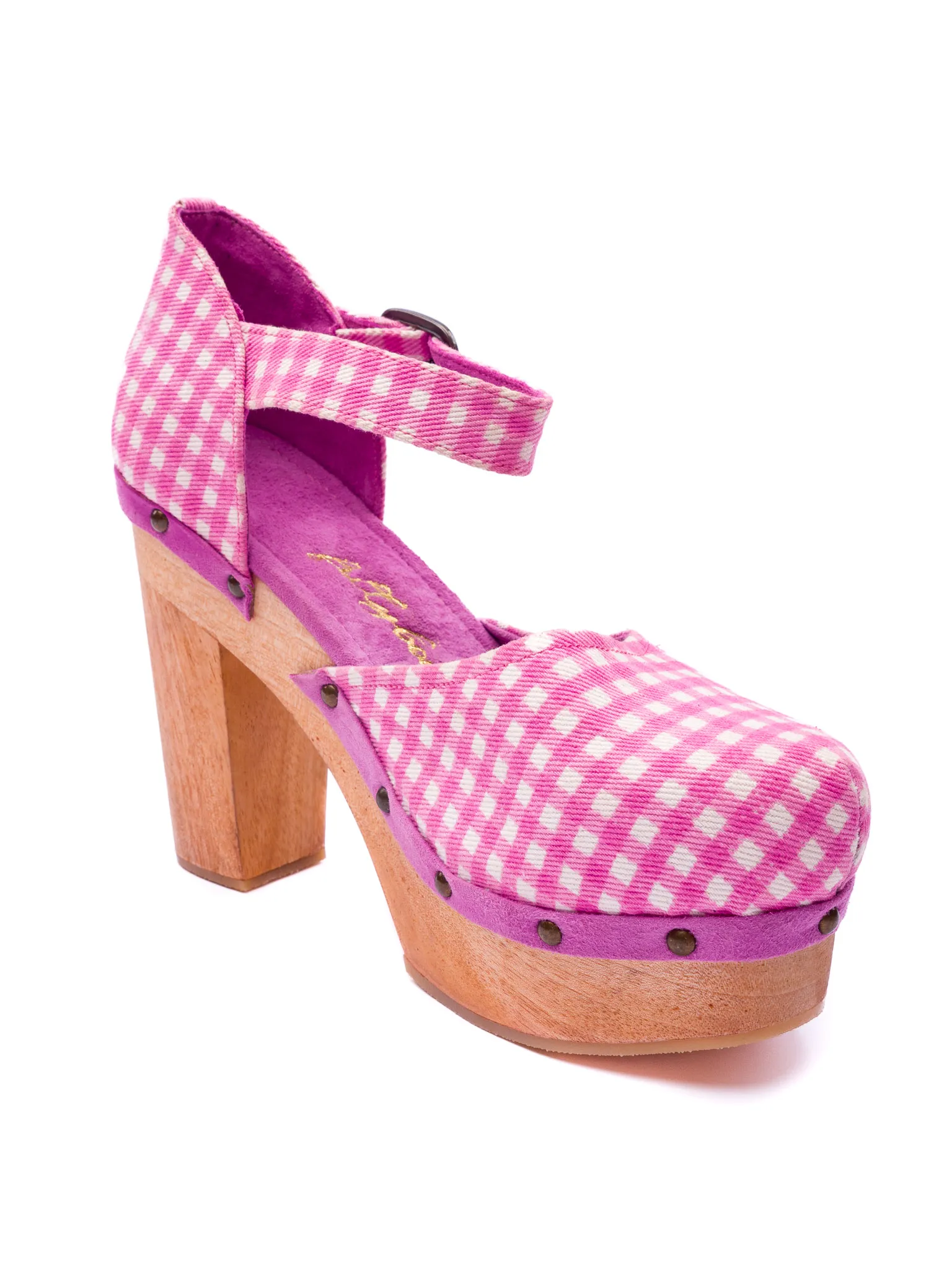 Aurora Pink Gingham - Wedge