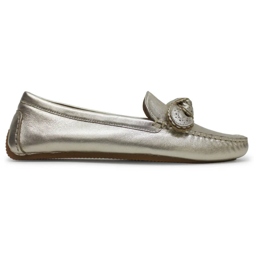 Bellport Bow Driver Leather Women's Loafers Shoes