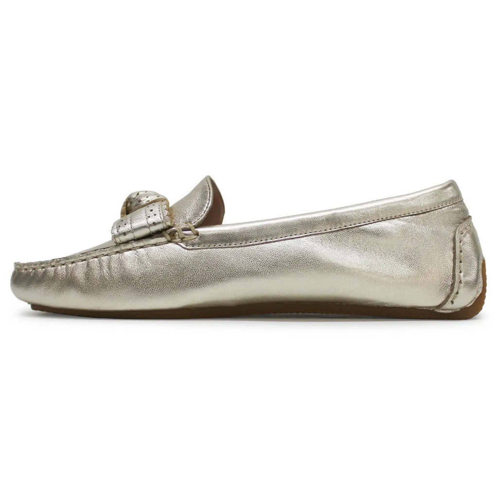 Bellport Bow Driver Leather Women's Loafers Shoes