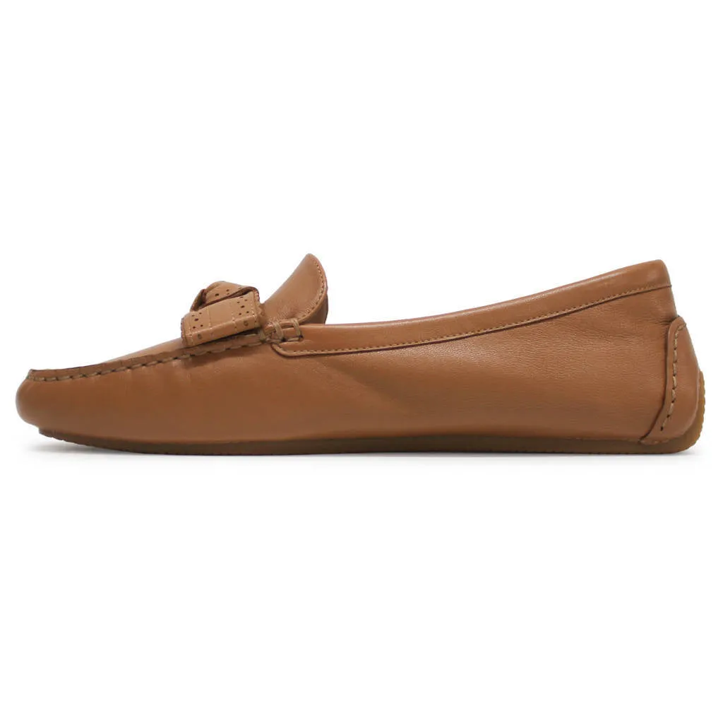 Bellport Bow Driver Leather Women's Loafers Shoes