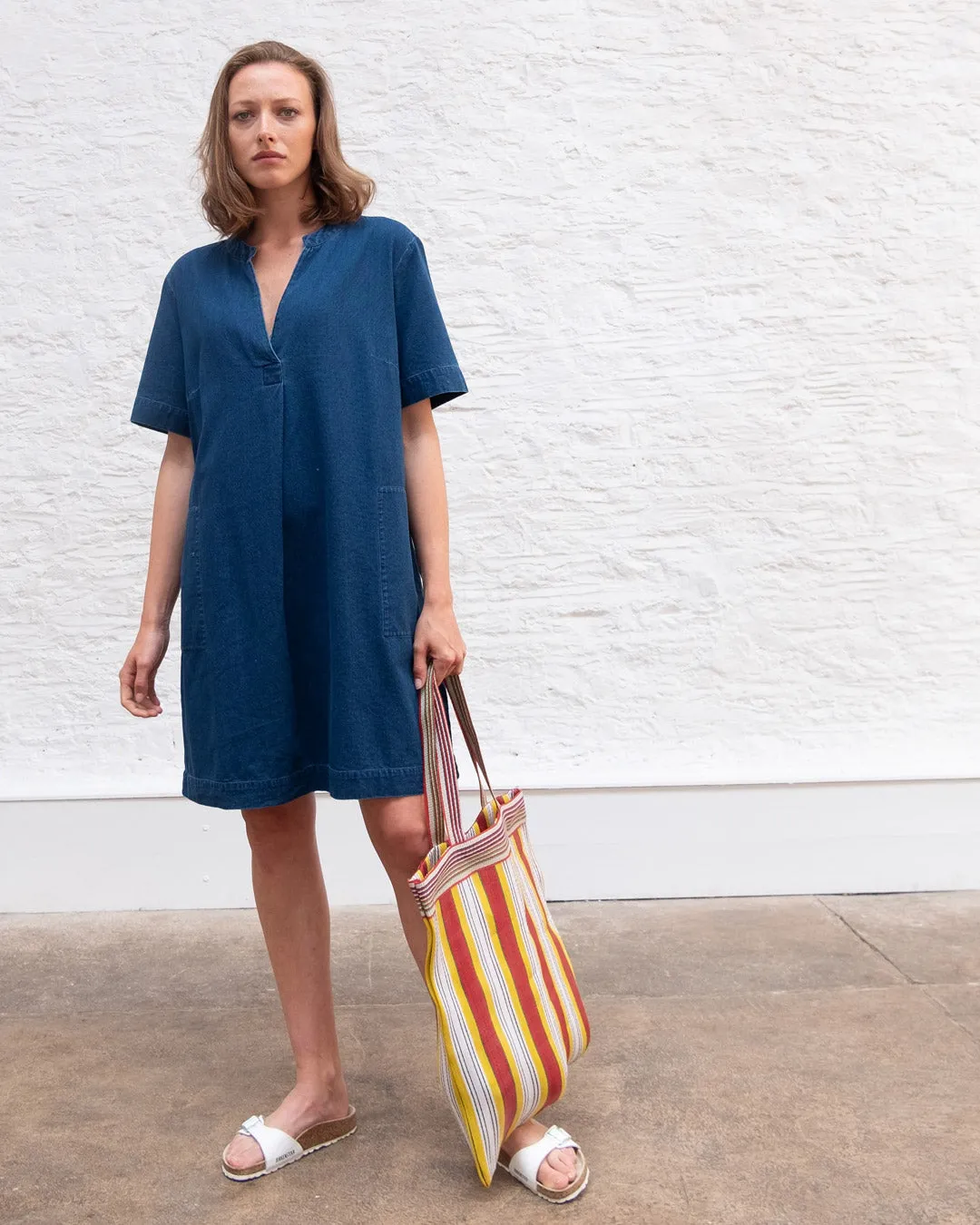 Bibico Wren dress, textured denim