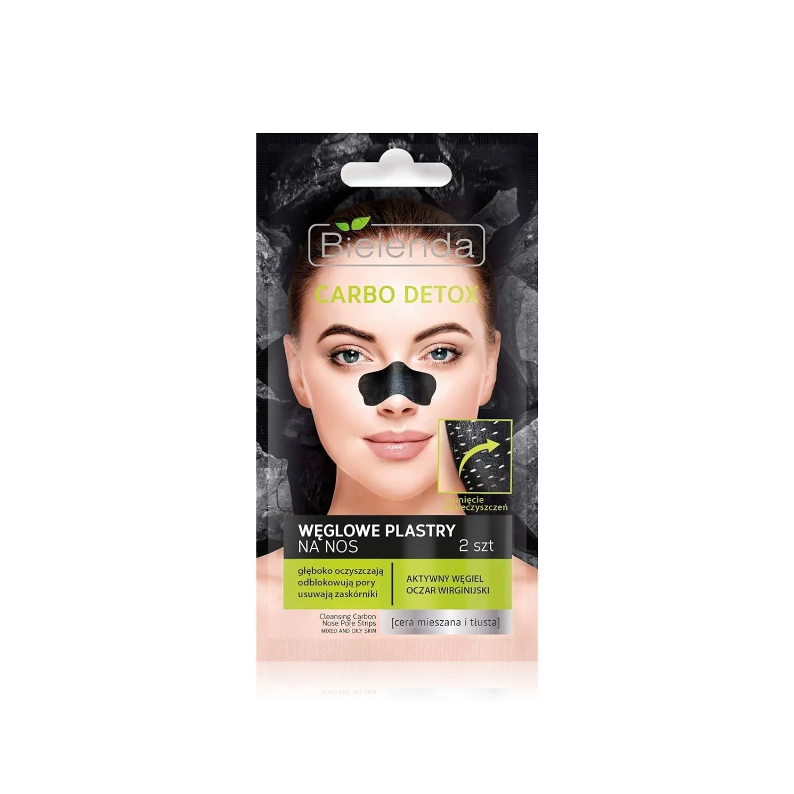 Bielenda Carbo Detox Cleansing Carbon Nose Pore Strips for Mixed and Oily Skin