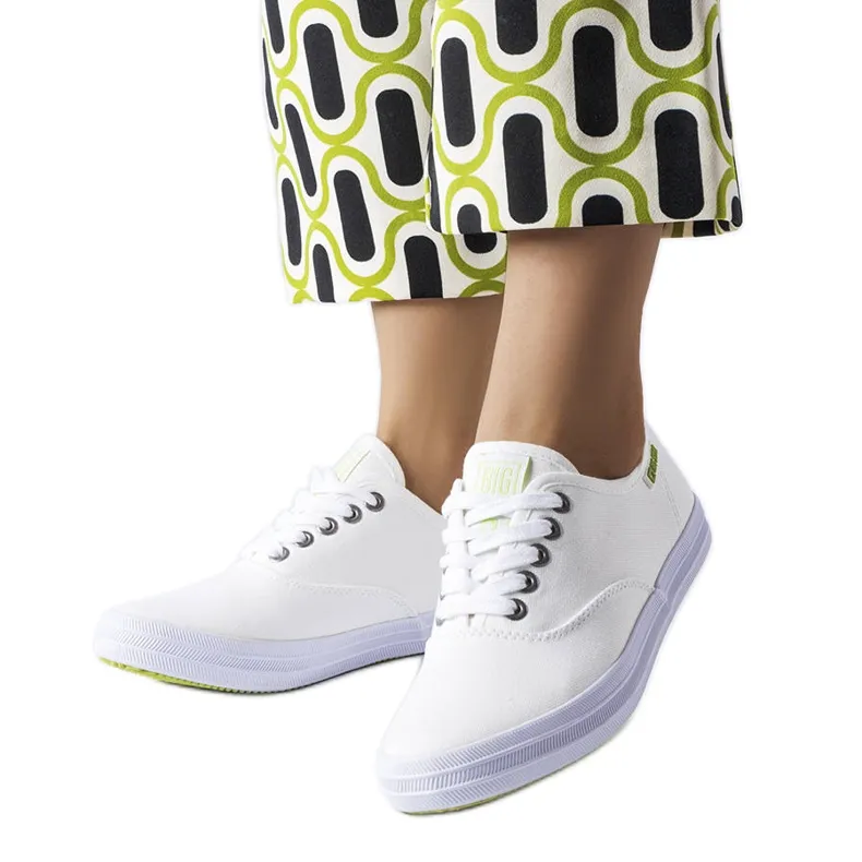 Big Star JJ274260 white fabric sneakers