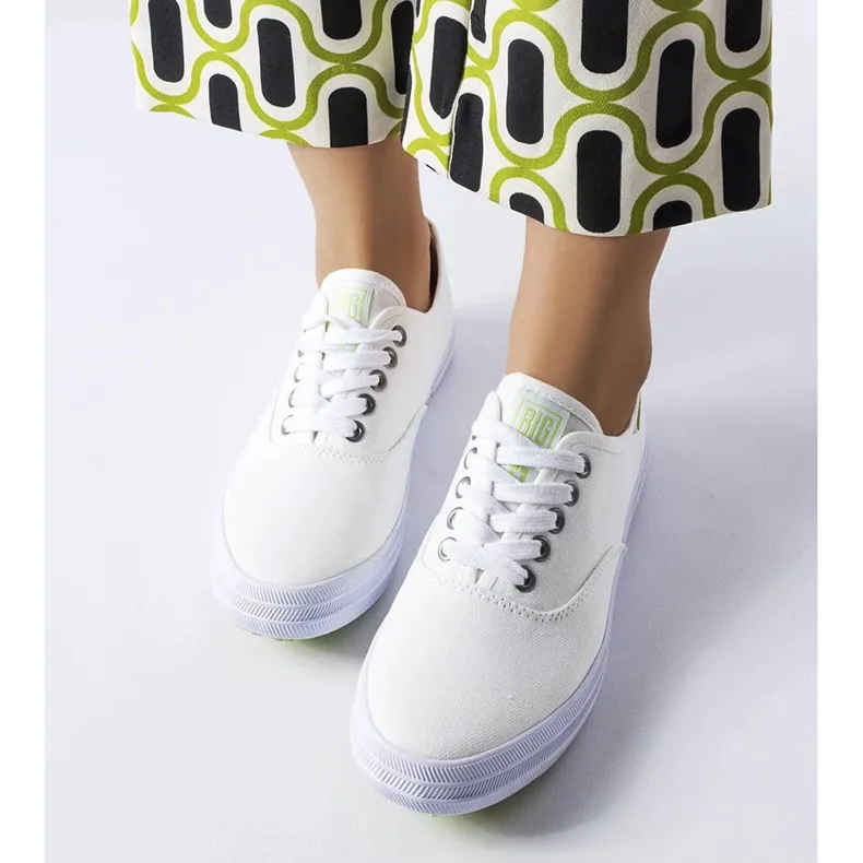 Big Star JJ274260 white fabric sneakers