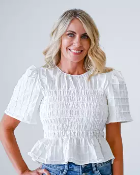 Boss Babe Smocked Top