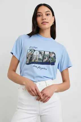 Boyfriend Tee Blue LA Postcard