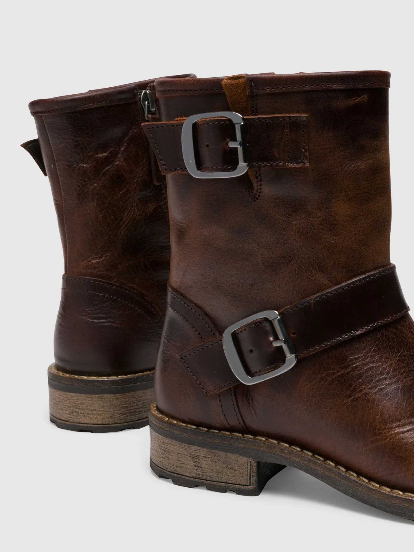 Brown Zip up Boots