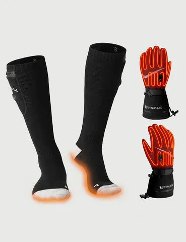 [Bundle Deal] Heated Gloves for Men & Women, 7.4V & Heated Socks