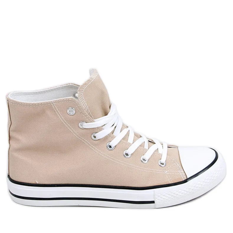 Canvas sneakers Jude Khaki ankle beige