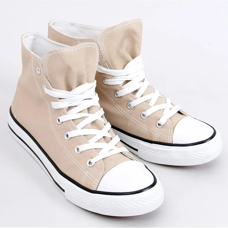 Canvas sneakers Jude Khaki ankle beige