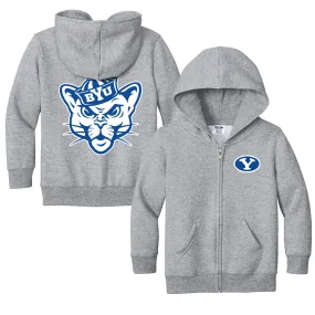 Chad & Jake  BYU Cougars Toddler Heather Gray Logo Full-Zip Hoodie Jacket