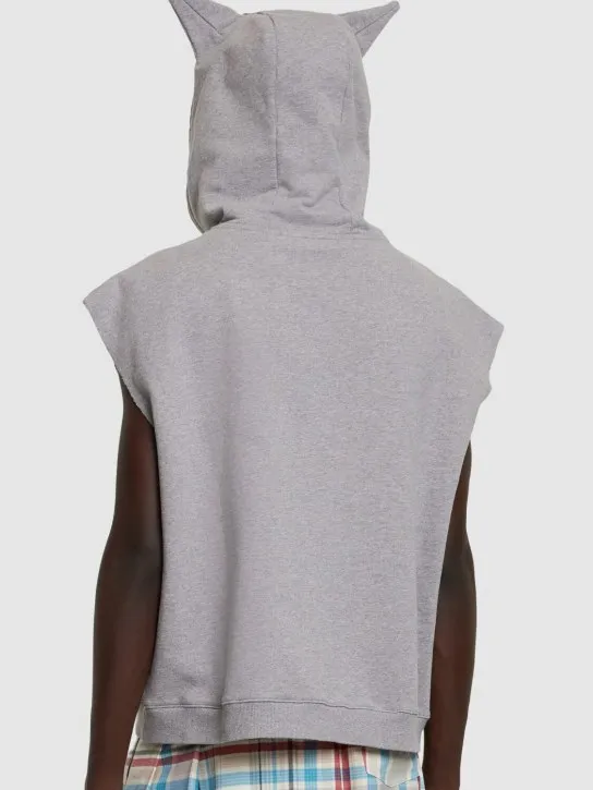 Charles Jeffrey LOVERBOY   Label ears sleeveless hoodie 