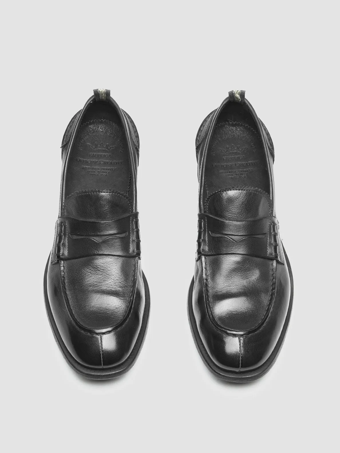 CHRONICLE 144 - Black Leather Penny Loafers