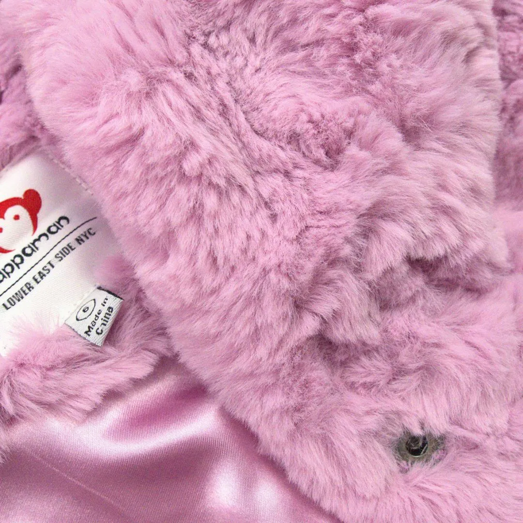 Cleo Faux Fur Coat | Pink Mousse