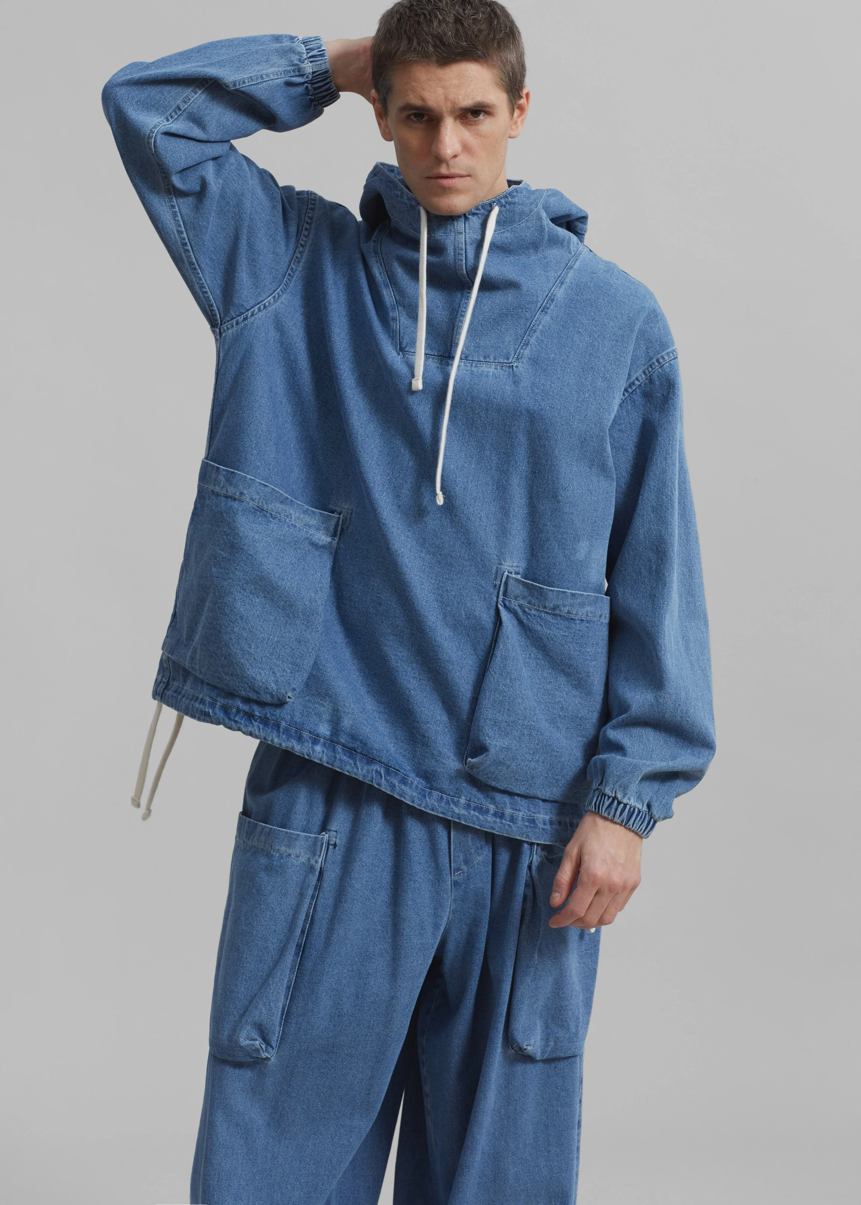 Cliff Denim Hoodie - Worn Wash