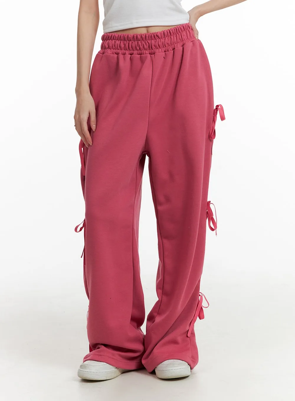 Cozy Ribbon Detail Sweatpants IF408