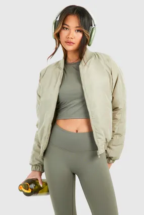 Cropped Bomber Jacket