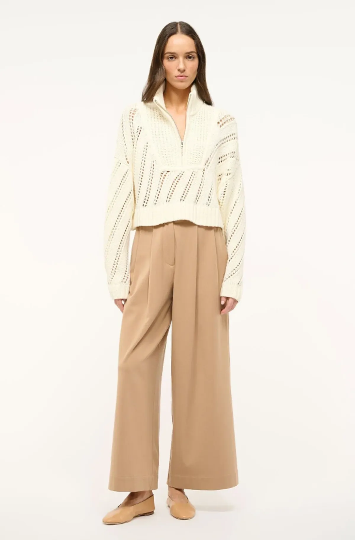 Cropped Hampton Sweater - Ivory