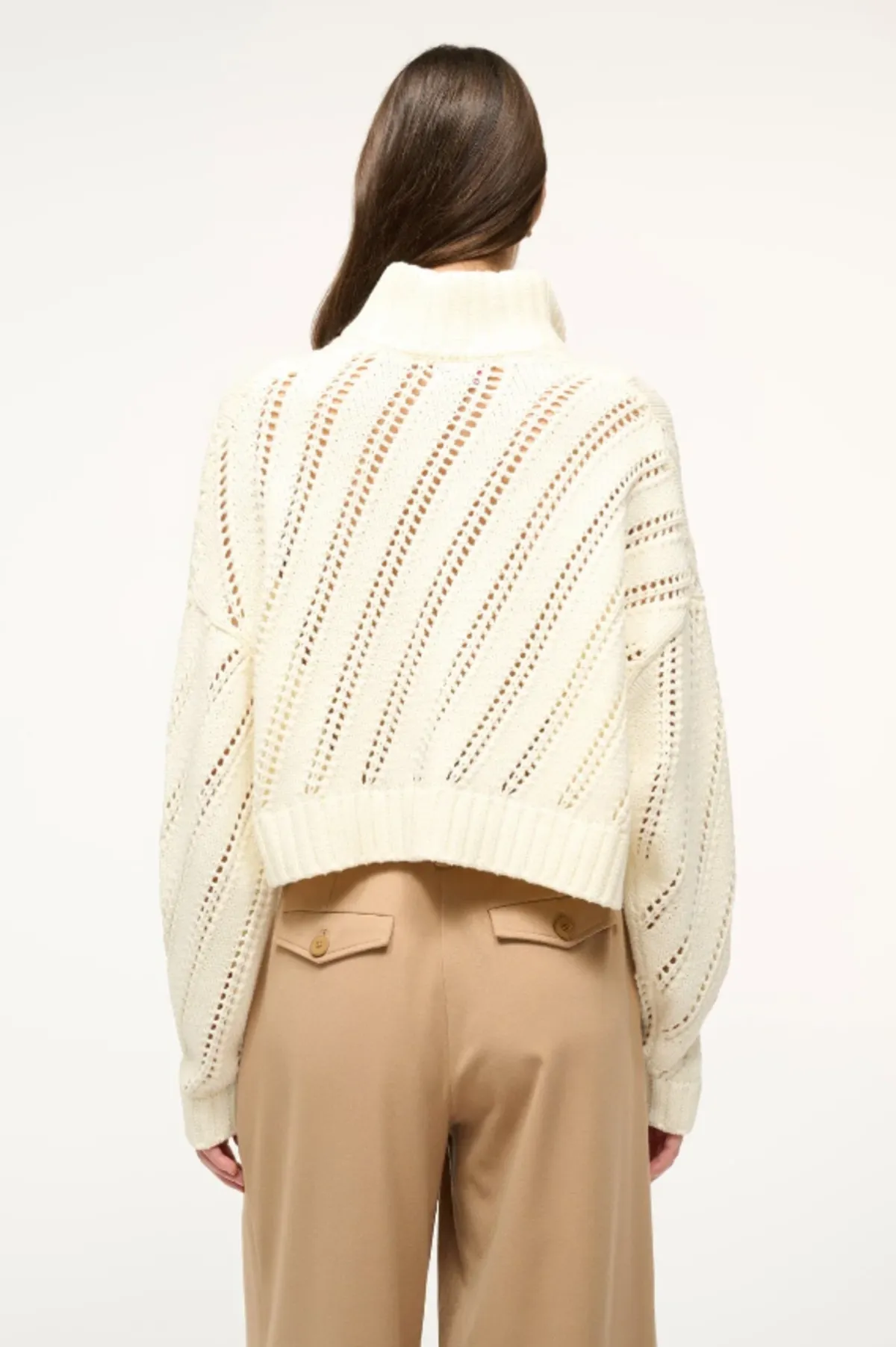 Cropped Hampton Sweater - Ivory