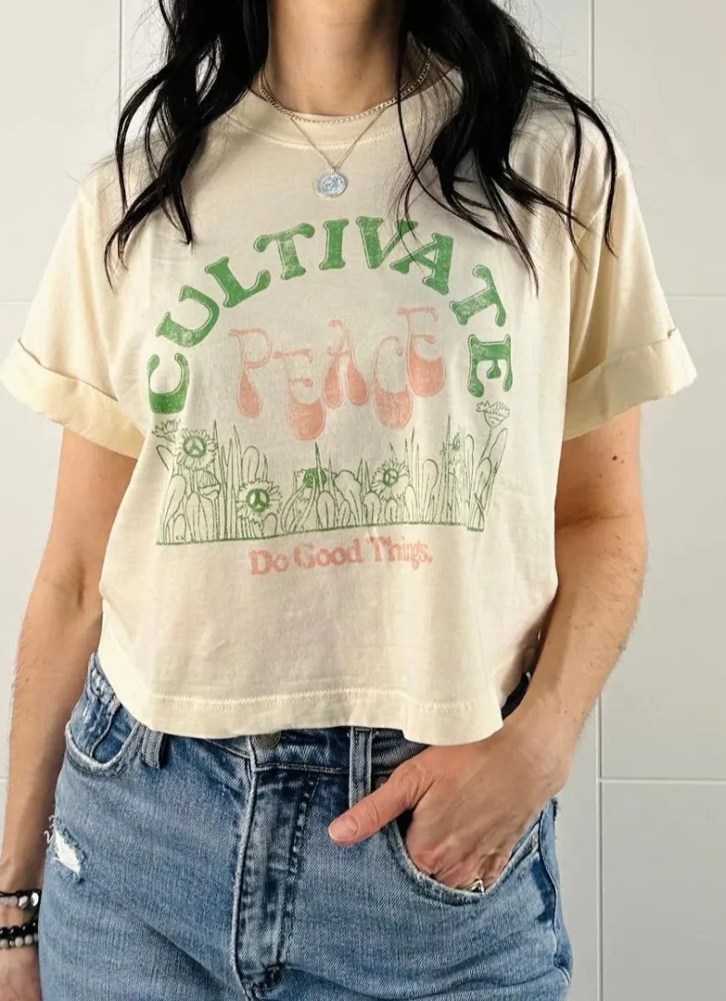 Cultivate Peace Boyfriend Tee