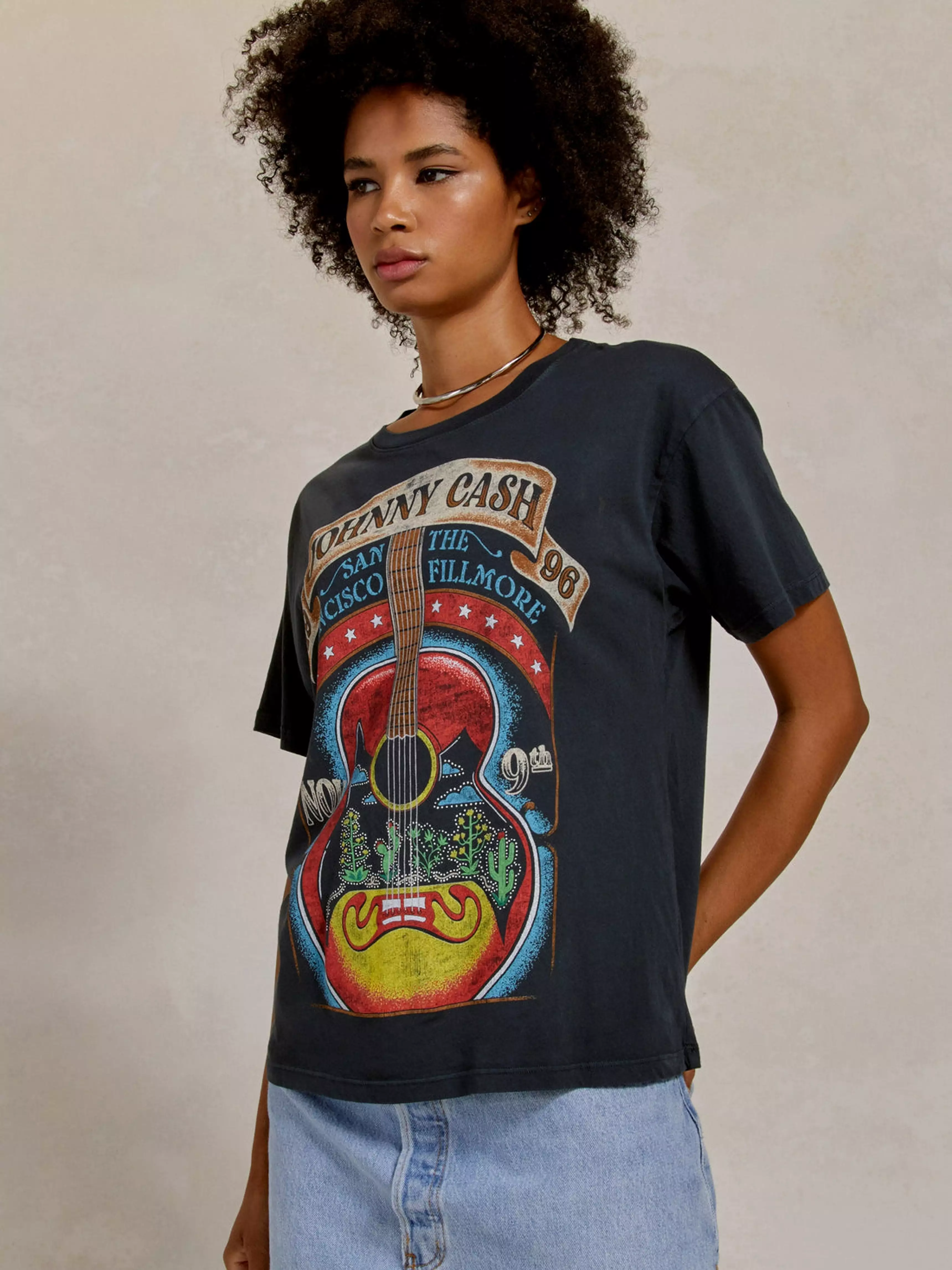 DAYDREAMER Johnny Cash Fillmore Show Boyfriend Tee