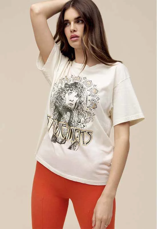 Daydreamer - Stevie Nicks Metallic Boyfriend Tee