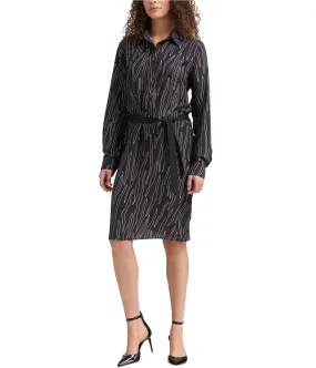 Dkny Womens Printed Shirt Dress, TW2