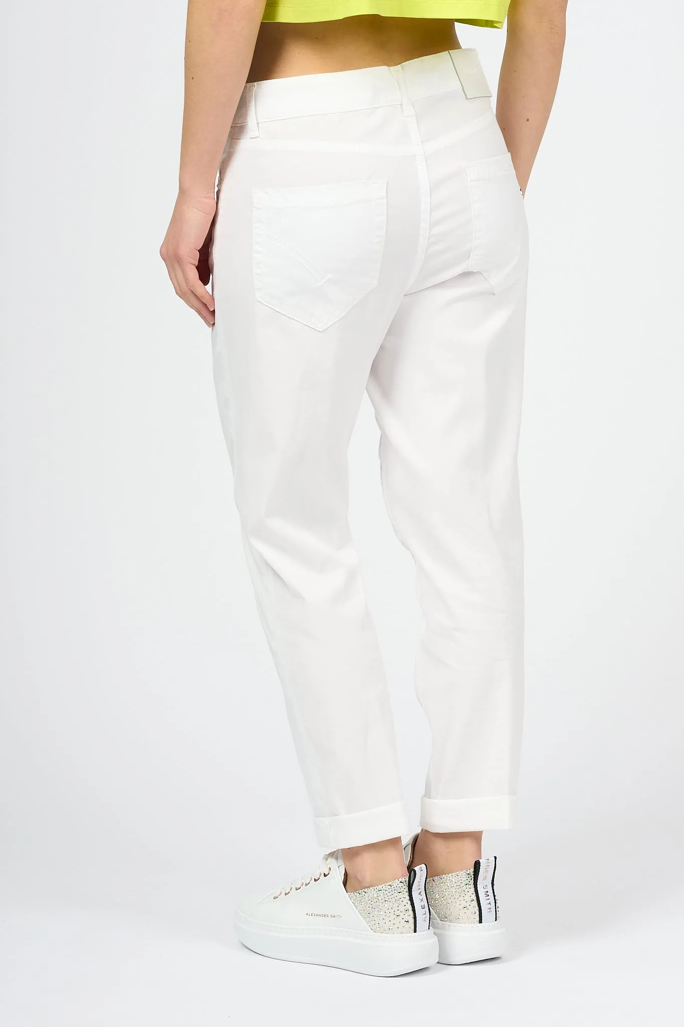 Dondup Koons Jeans Leggero Bianco Donna