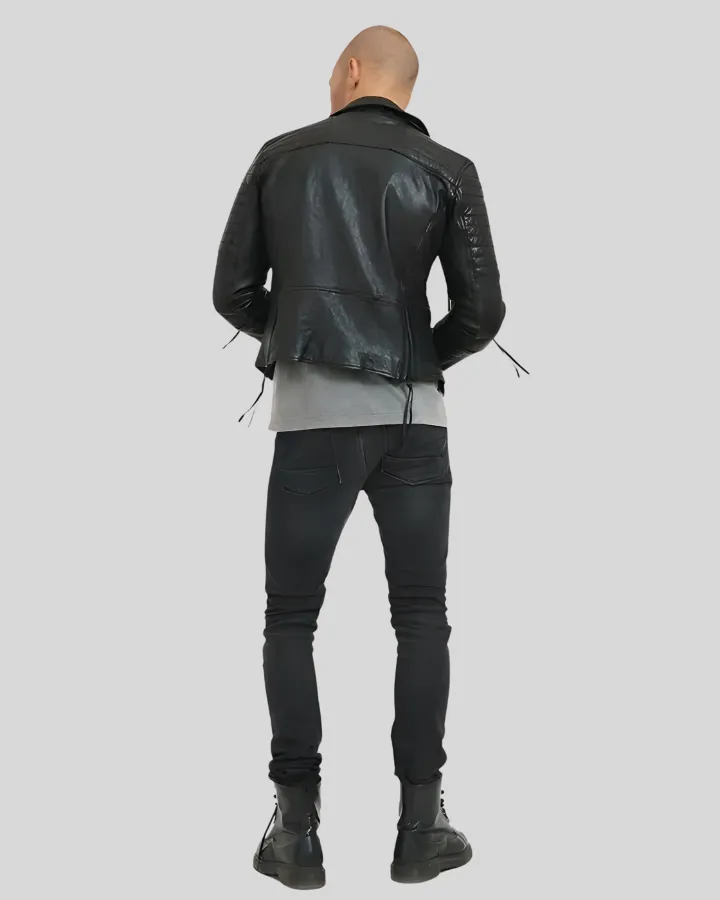 Dylan Black Motorcycle Leather Jacket