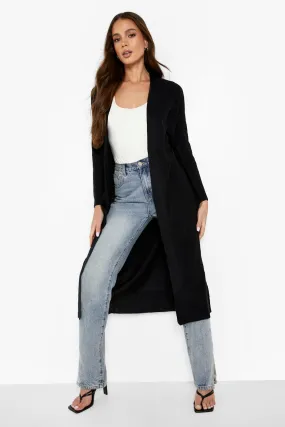 Edge To Edge Belted Maxi Cardigan