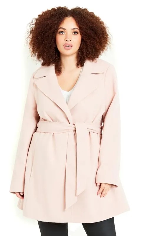 Evans Blush Pink Duster Coat