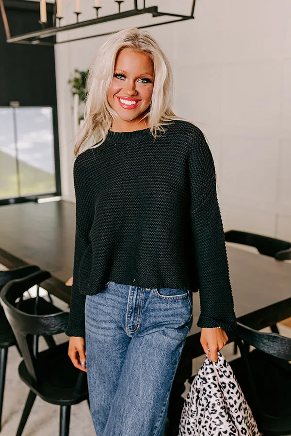 Feeling Cozy Knit Sweater in Black