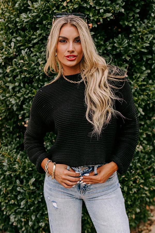 Feeling Cozy Knit Sweater in Black