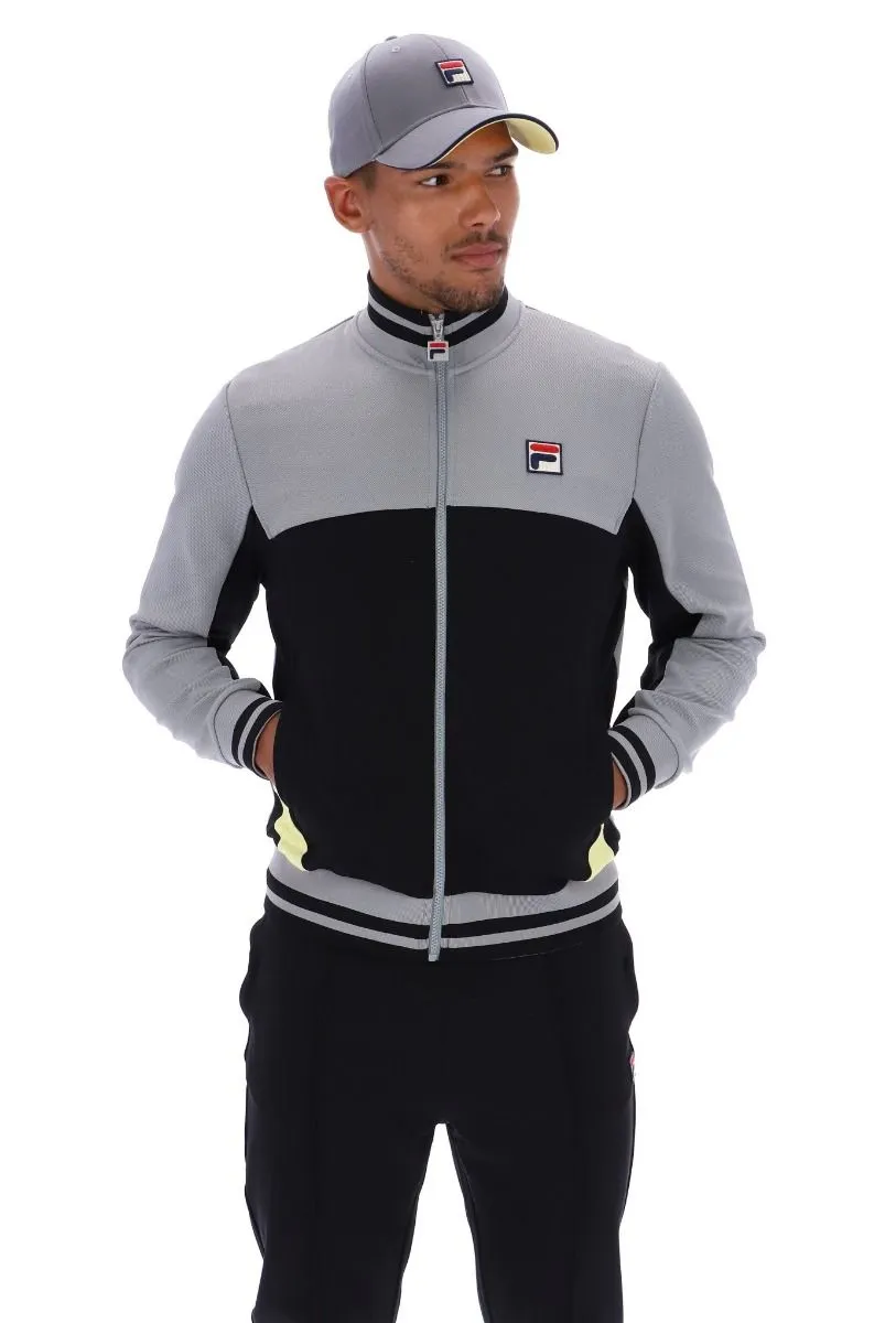 Fila Tiebreaker Funel Neck Track Jacket Black Sharkskin