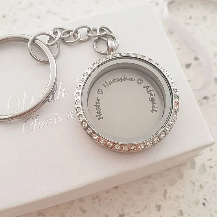 FL1+DISC - Personalized Keyring Locket with Family Names