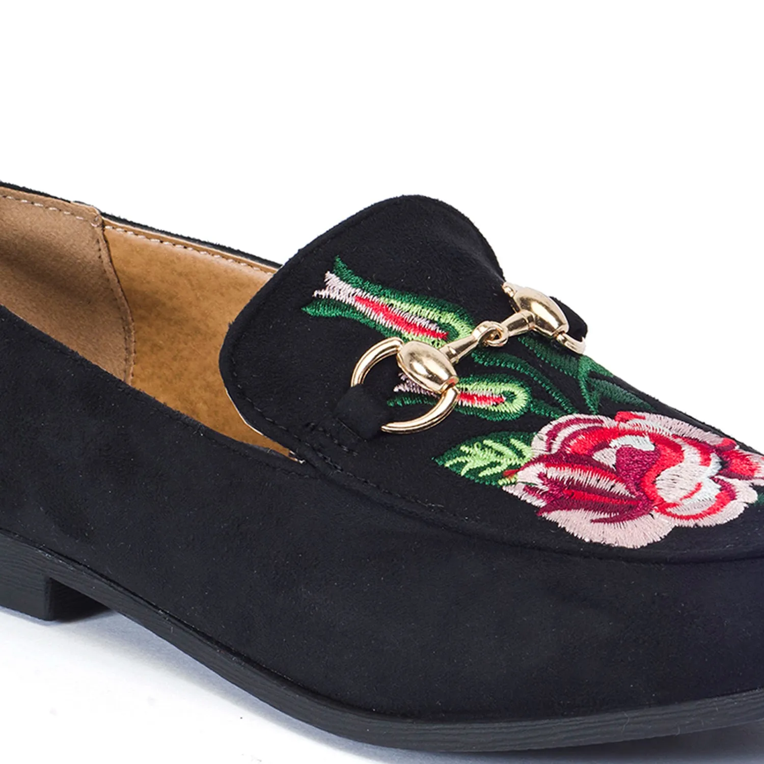 Flat Embroidery Loafers