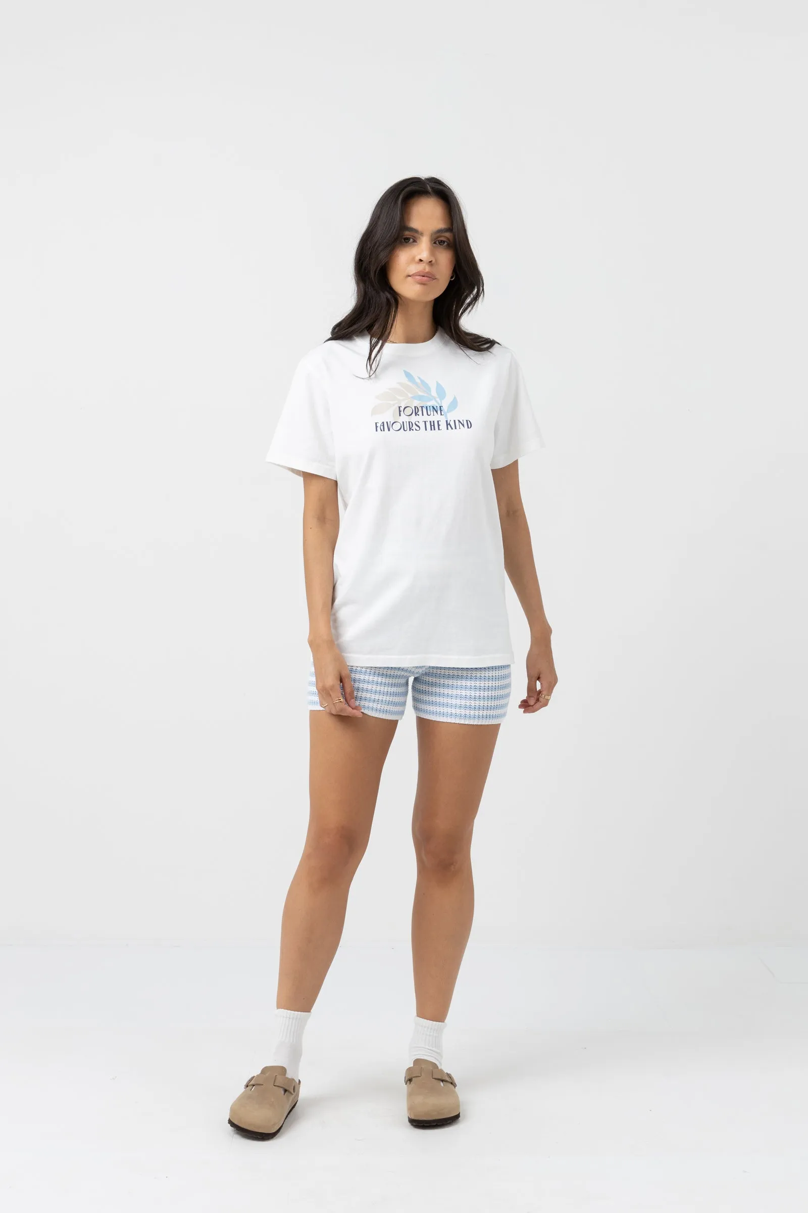 Fortune Boyfriend Tee Vintage White