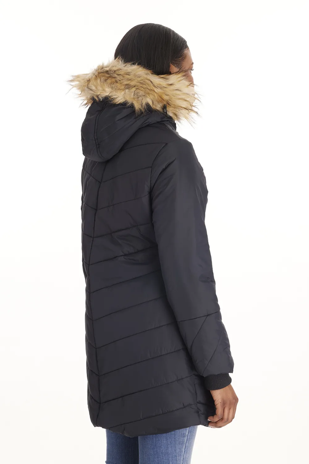 Fur Trimmed Hood Waterproof Coat - Modern Eternity