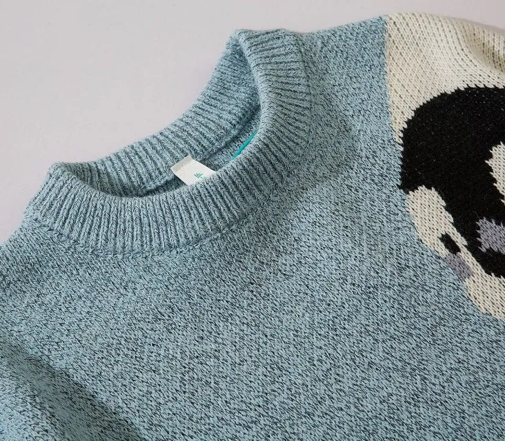 Fuzzy Winter Penguin Sweater