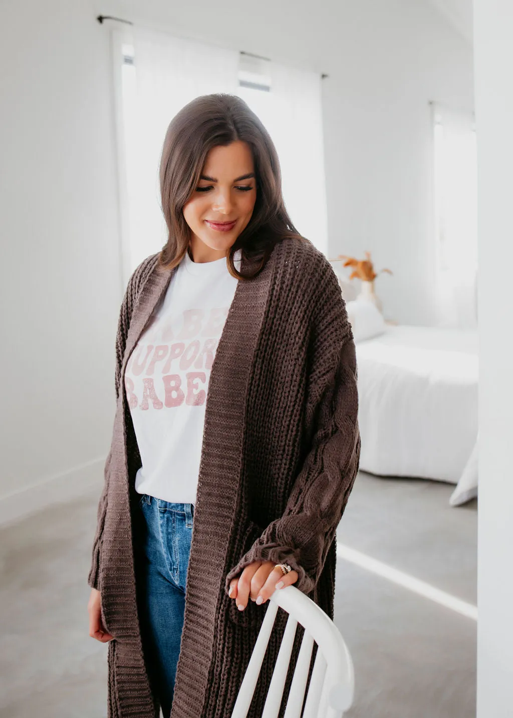 Giveon Cable Knit Cardigan