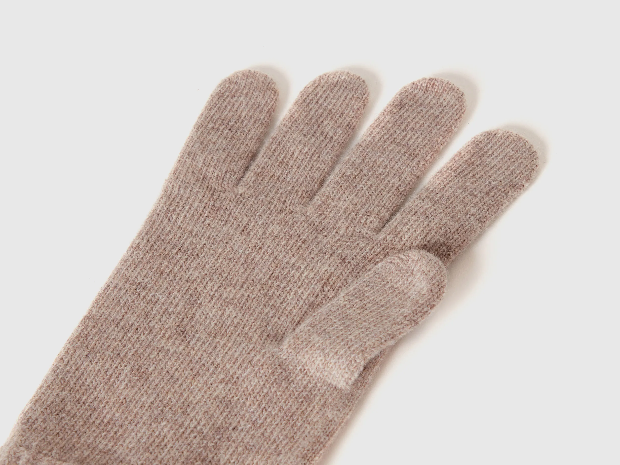 Gloves in pure virgin wool - Dove Gray | Benetton